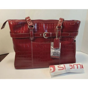 McKleinUSA SERRA Red Leather Ladies Laptop Tote 35266 NWT